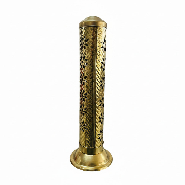 Incense Burner Brass Flower Design