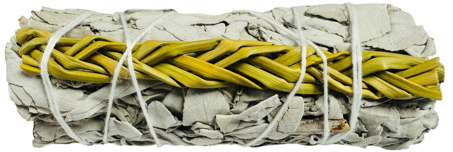 Sweet Grass White Sage Smudge -(3 Pieces)