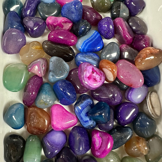 Mix Agates -(3 Pieces Tumble Stone)