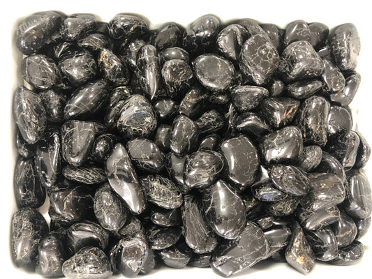 Black Tourmaline -(3 Pieces Tumble Stone)