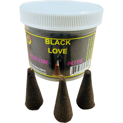 Black Love Cone Incense - Fresh Hand Made
