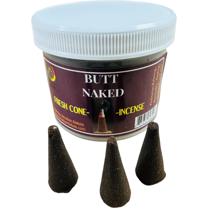 Butt Naked Cone Incense - Fresh Hand Made