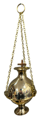 Traditional Charcoal Resin Burner Hanging Chain with Cross -(Large Size)