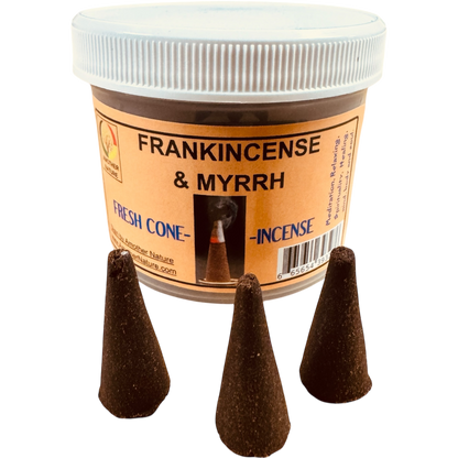 Frankincense & Myrrh Cone Incense - Fresh Hand Made