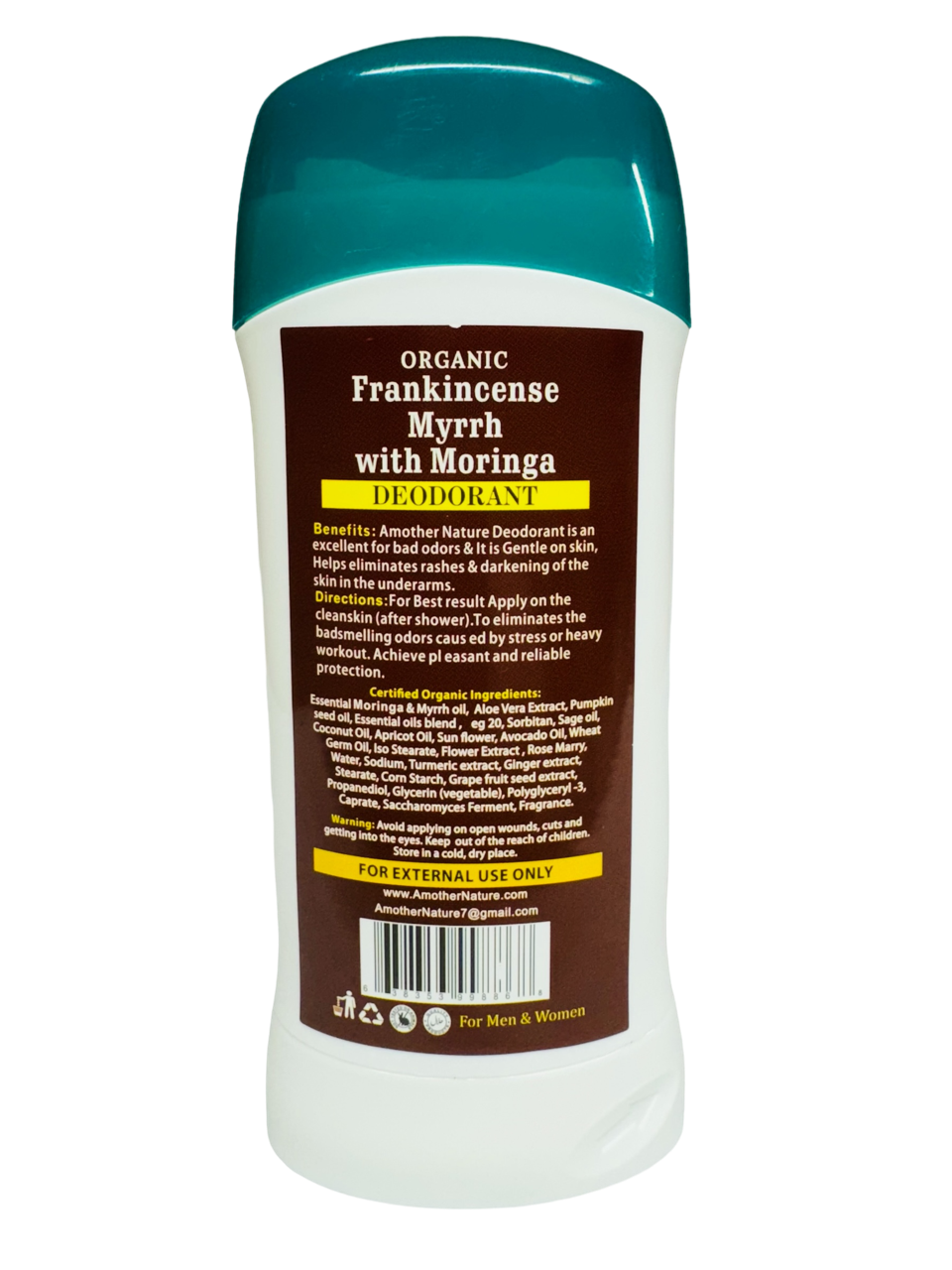 Frankincense Myrrh & Moringa Deodorant Organic