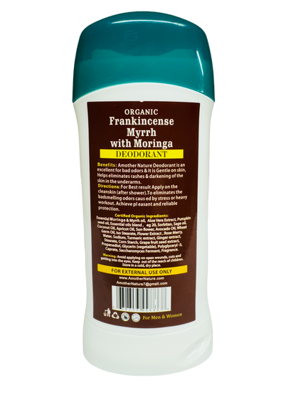 Frankincense Myrrh & Moringa Deodorant Organic