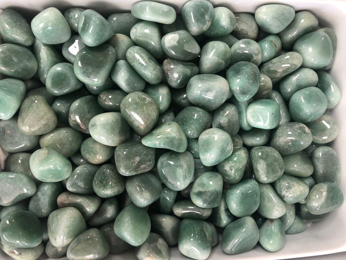 Green Quartz -(3 Pieces Tumble Stone)