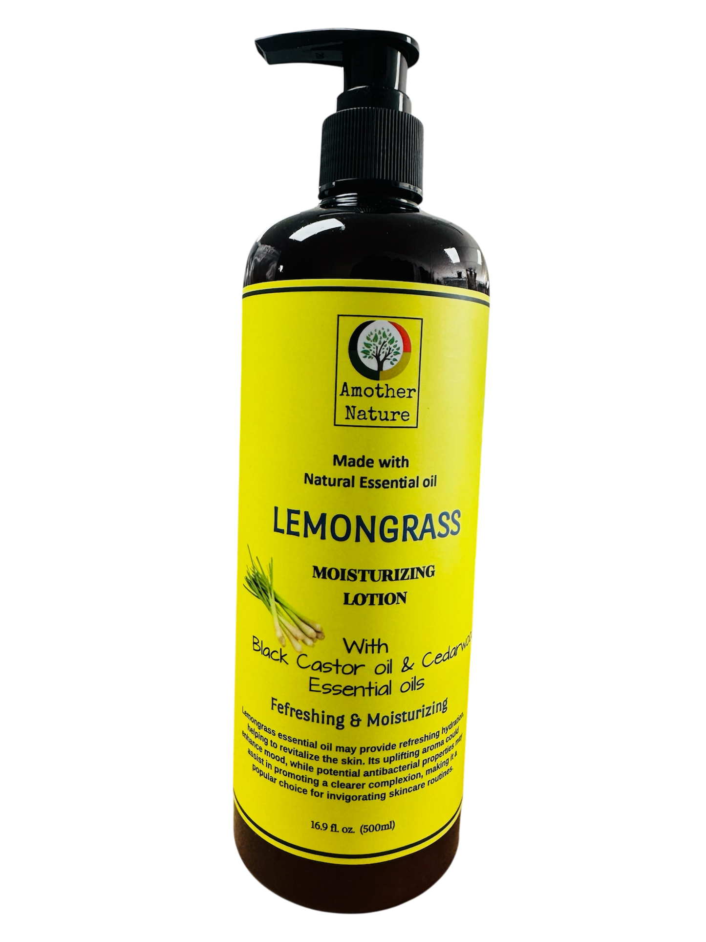 Lemongrass -Body Lotion Infuse with Black Castor oil & Cedarwood Essential Oil