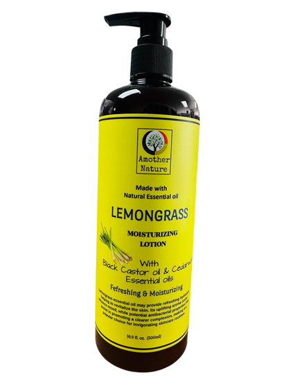 Lemongrass -Body Lotion Infuse with Black Castor oil & Cedarwood Essential Oil