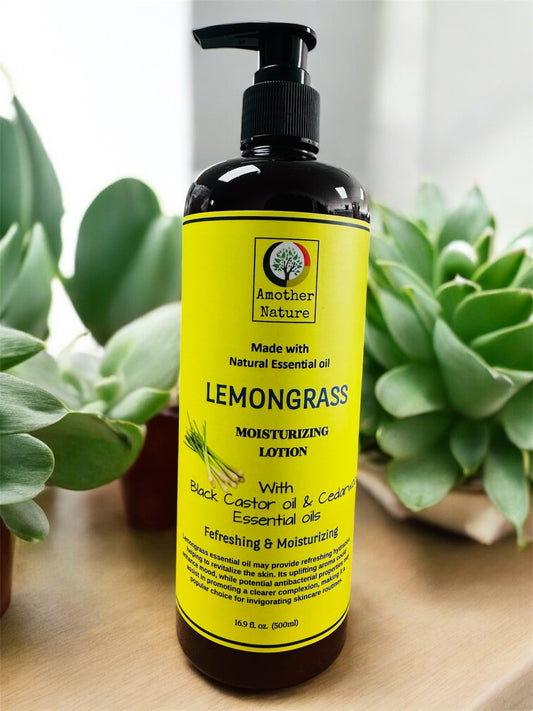 Lemongrass -Body Lotion Infuse with Black Castor oil & Cedarwood Essential Oil