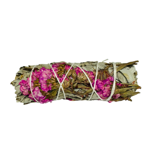 Pink Sinuata White Sage Smudge -(3 Pieces)