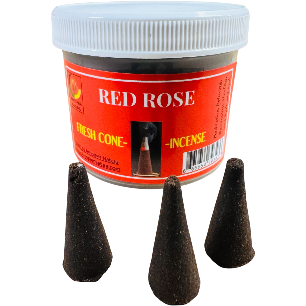 Red Rose Cone Incense - Fresh Hand Made