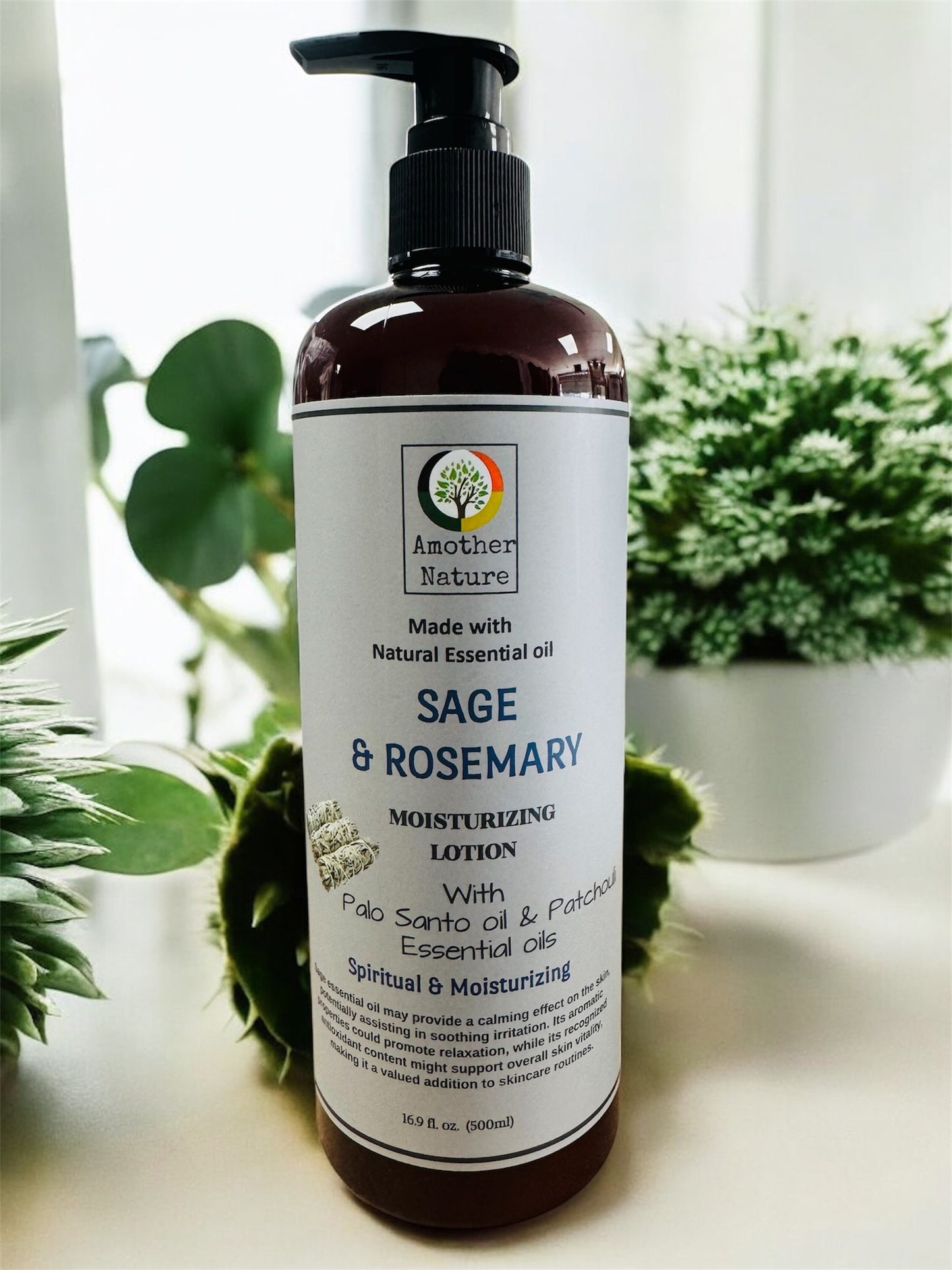 Sage & Rosemary -Body Lotion Infuse with Palo Santo Oil & Patchouli Essential Oil
