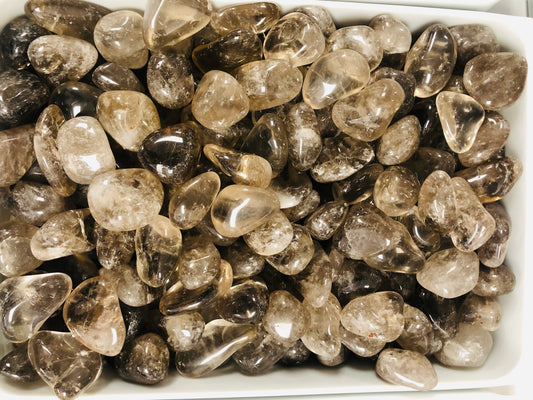 Smoky Quartz -(3 Pieces Tumble Stone)