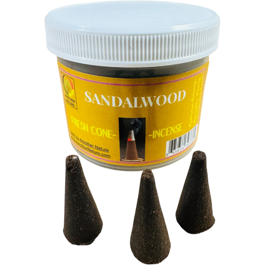 Sandalwood Cone Incense - Fresh Hand Made