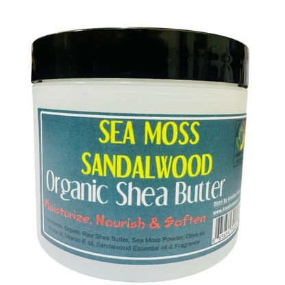 Sea Moss & Sandalwood -Organic Shea Butter Whipped