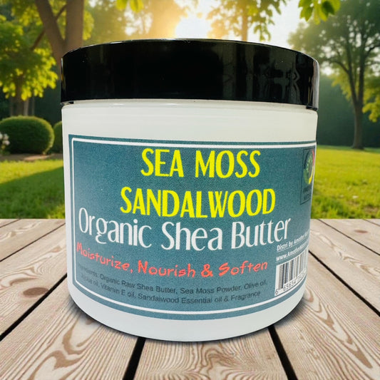 Sea Moss & Sandalwood -Organic Shea Butter Whipped