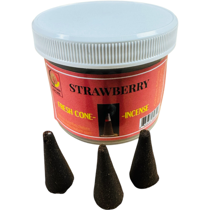 Strawberrry Cone Incense - Fresh Hand Made