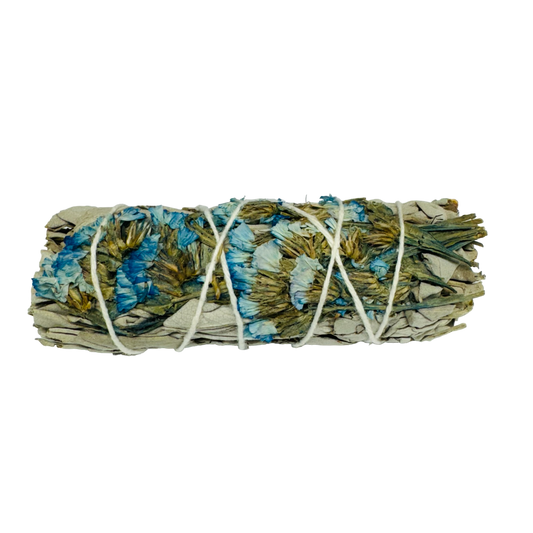 Turquoise White Sage Smudge -(3 Pieces)