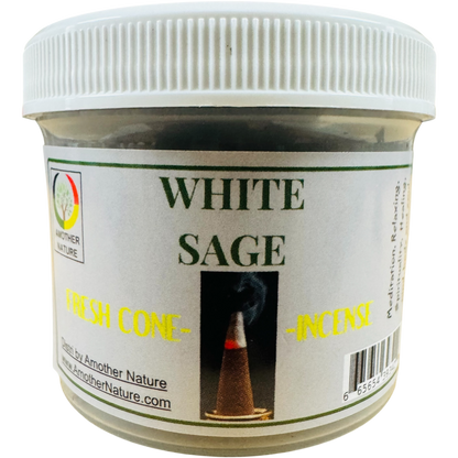 White Sage Cone Incense - Fresh Hand Made