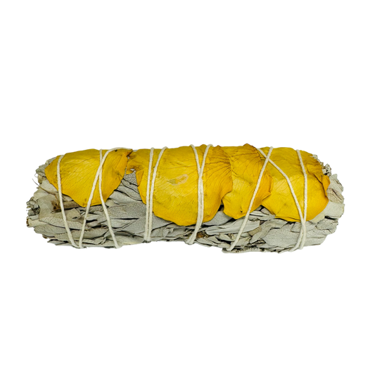 Yellow Petal White Sage Smudge -(2 Pieces)